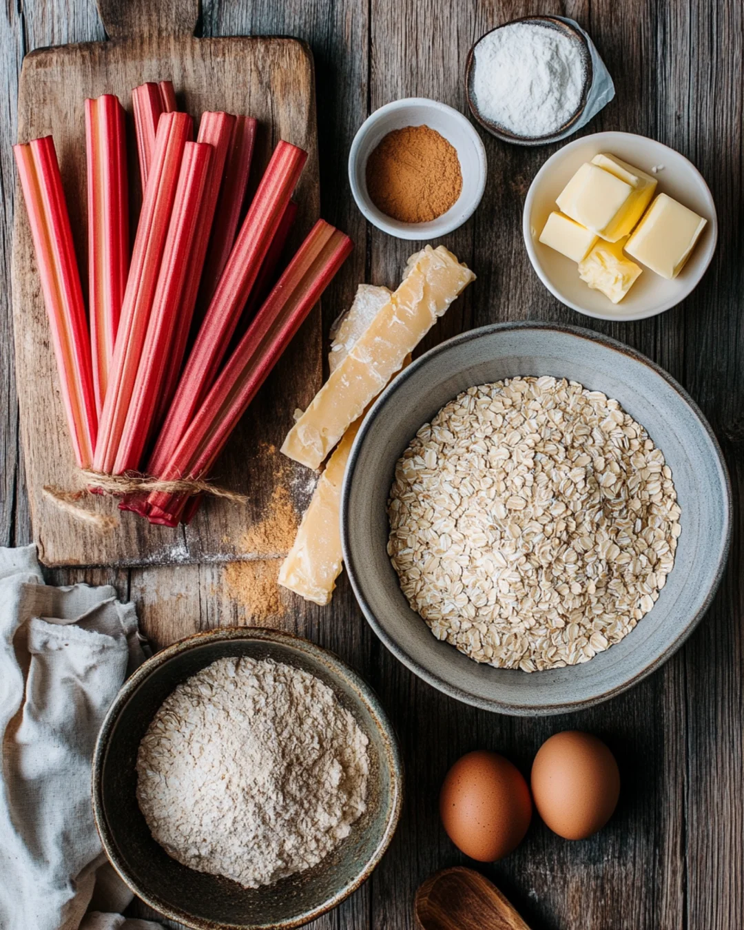 Rhubarb Oat Cookies
