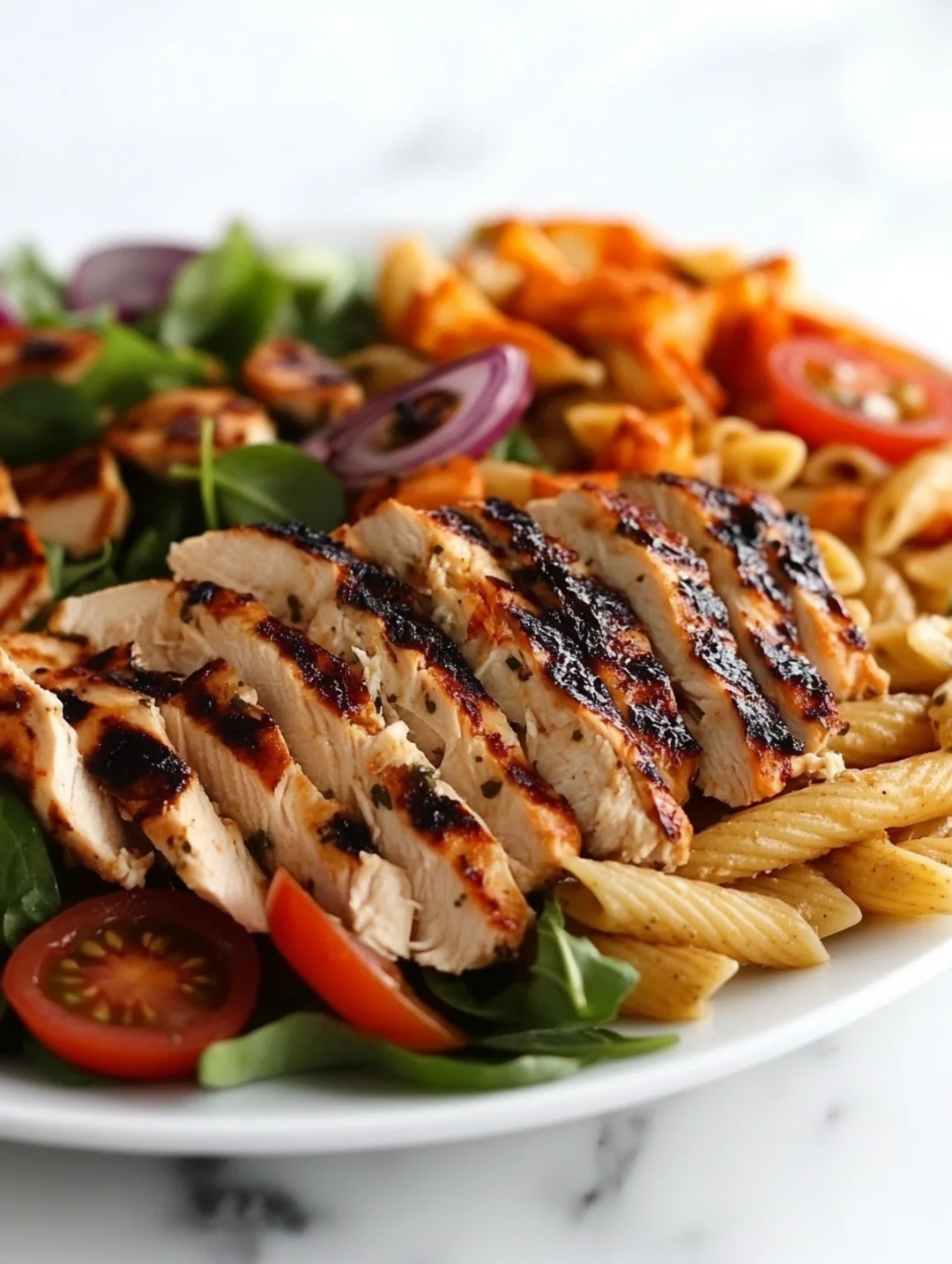 Chicken Caesar pasta salad