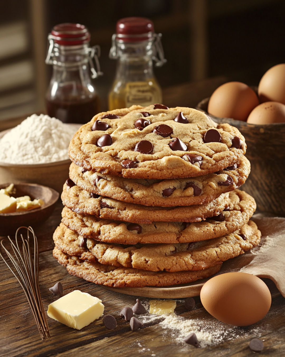 Classic Toll House chocolate chip cookies with golden edges