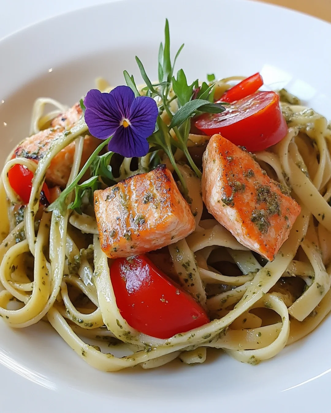 Keto-friendly pasta on a plate