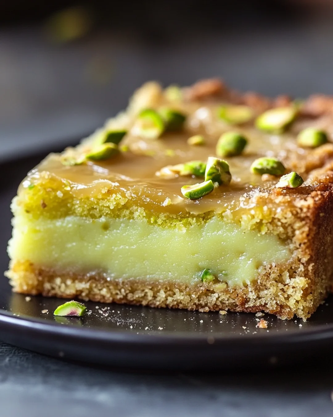 Sweet treat filled with pistachio spread