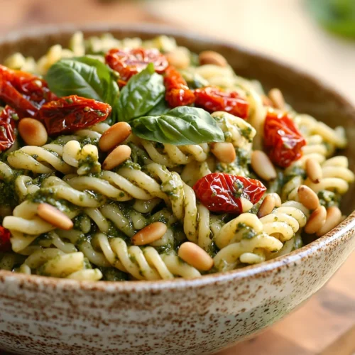 Low carb pasta served in a bowl