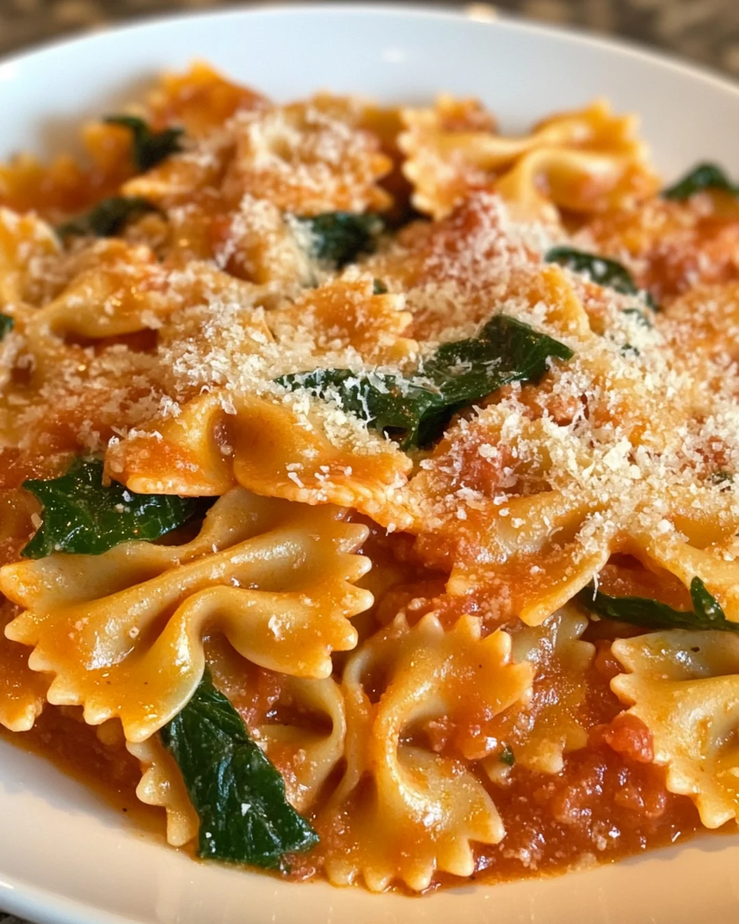 Healthy pasta dish with light sauce