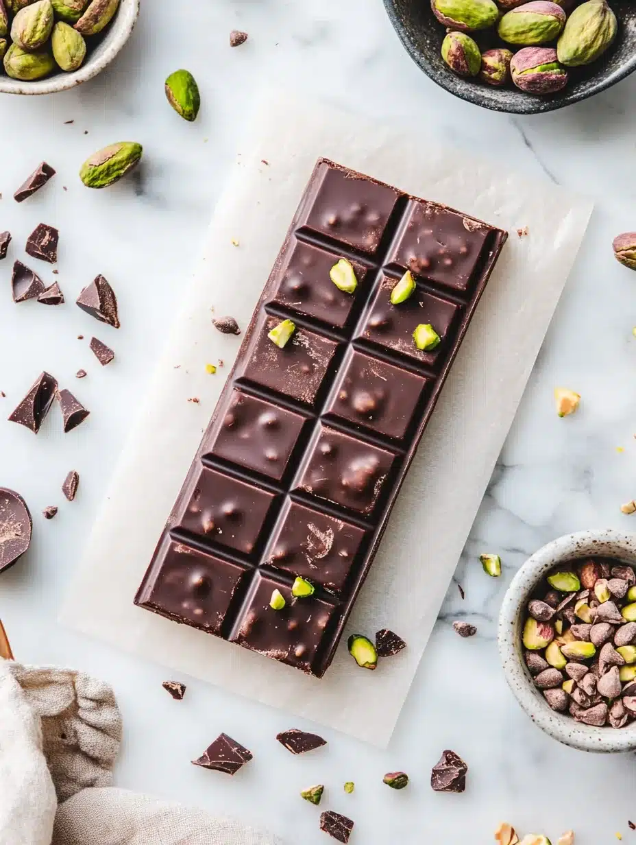 Recipe card for Chocolate Pistachio Bar at Home