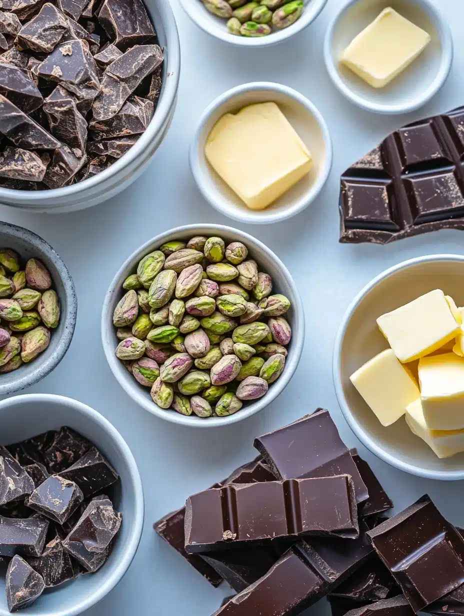 Ingredients for Chocolate Pistachio Bar at Home