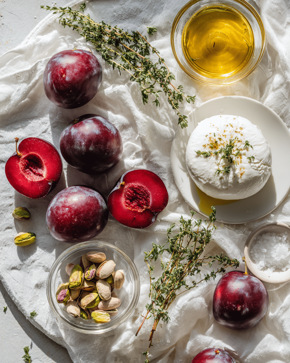 Burrata with Roasted Plums ingrediënts