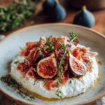 savory yogurt with roasted figs served
