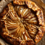 Cardamom Spiced Pear and Almond Galette fresh from the oven