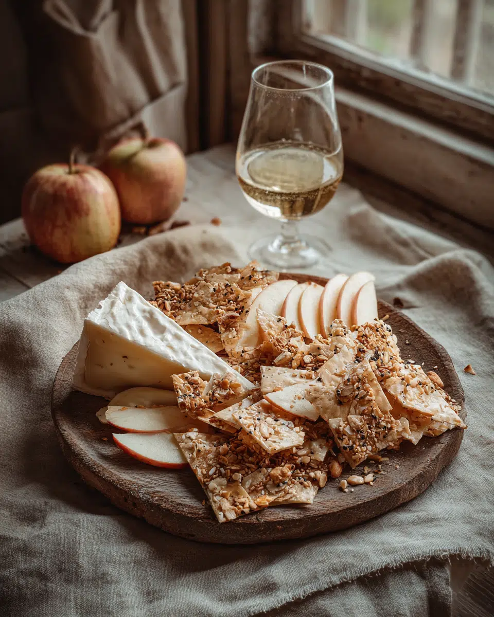 Everything Bagel Brittle served with cheese