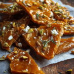 Savory brittle with pistachios, feta, and rosemary