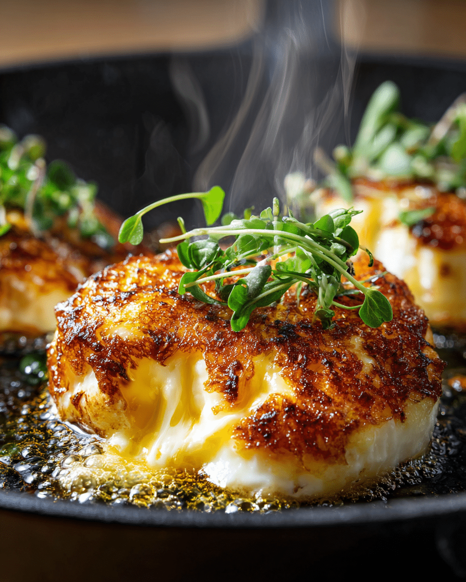 Crispy Pan-Fried Burrata with Golden Crust