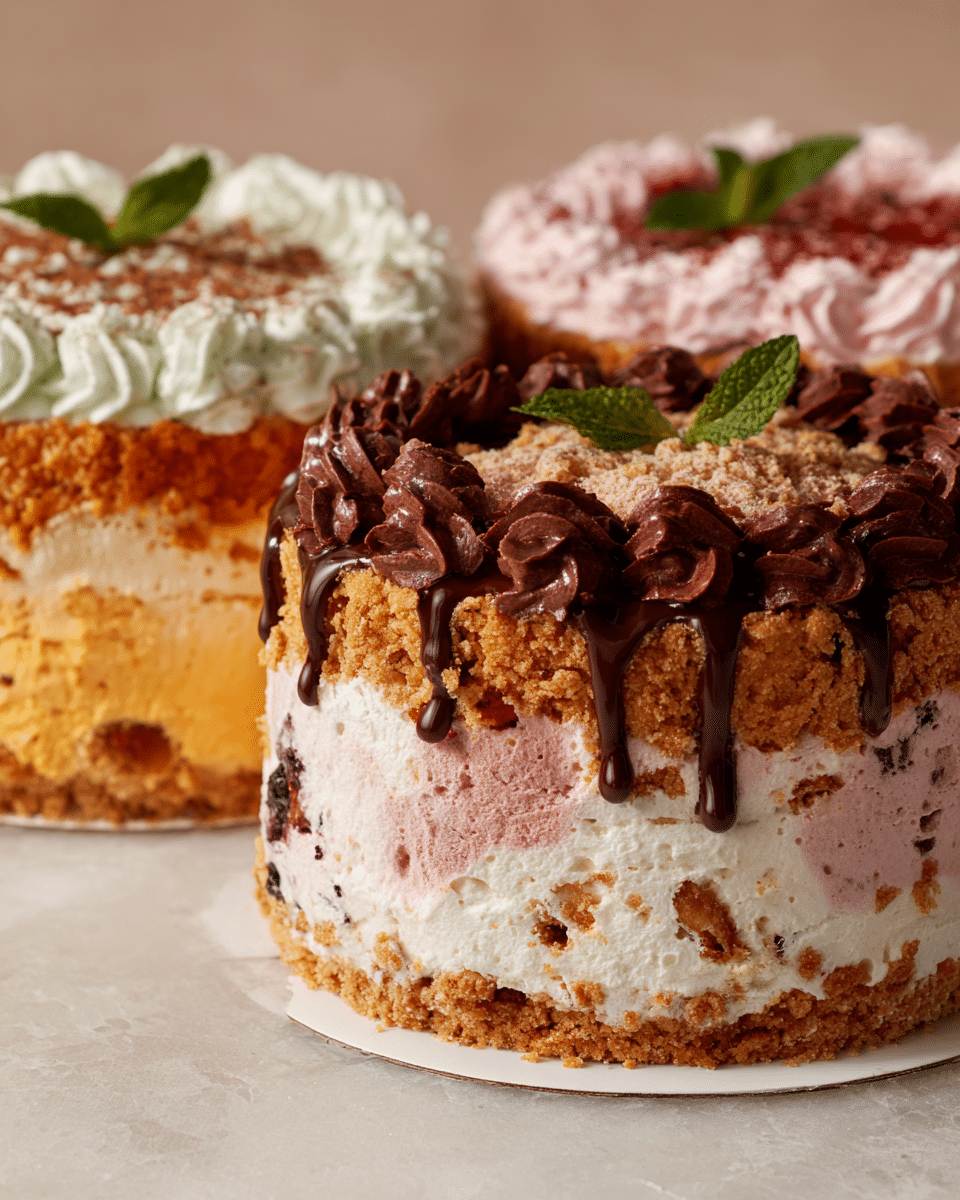 Seasonal Carvel ice cream cakes in different flavors