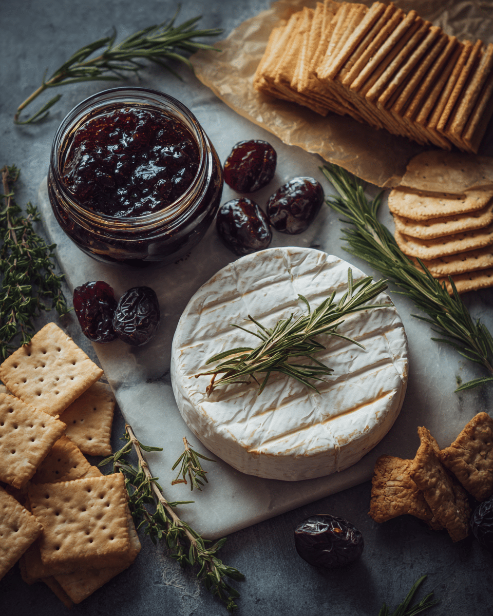 Ingredients for Baked Brie with Fig Jam