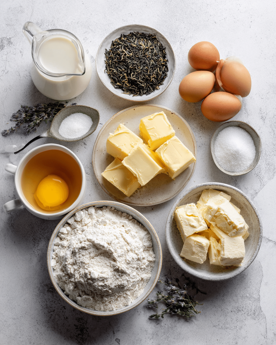 ingredients for earl grey panna cotta tart