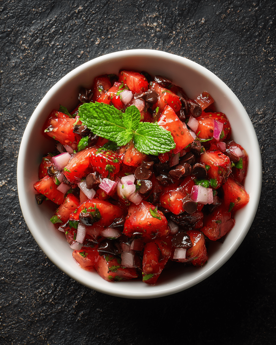 dessert salsa recipes strawberry chocolate with mint
