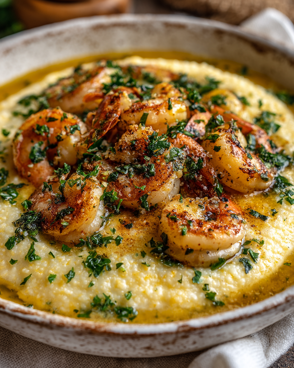 new orleans shrimp and grits recipe with Creole-spiced shrimp and creamy grits
