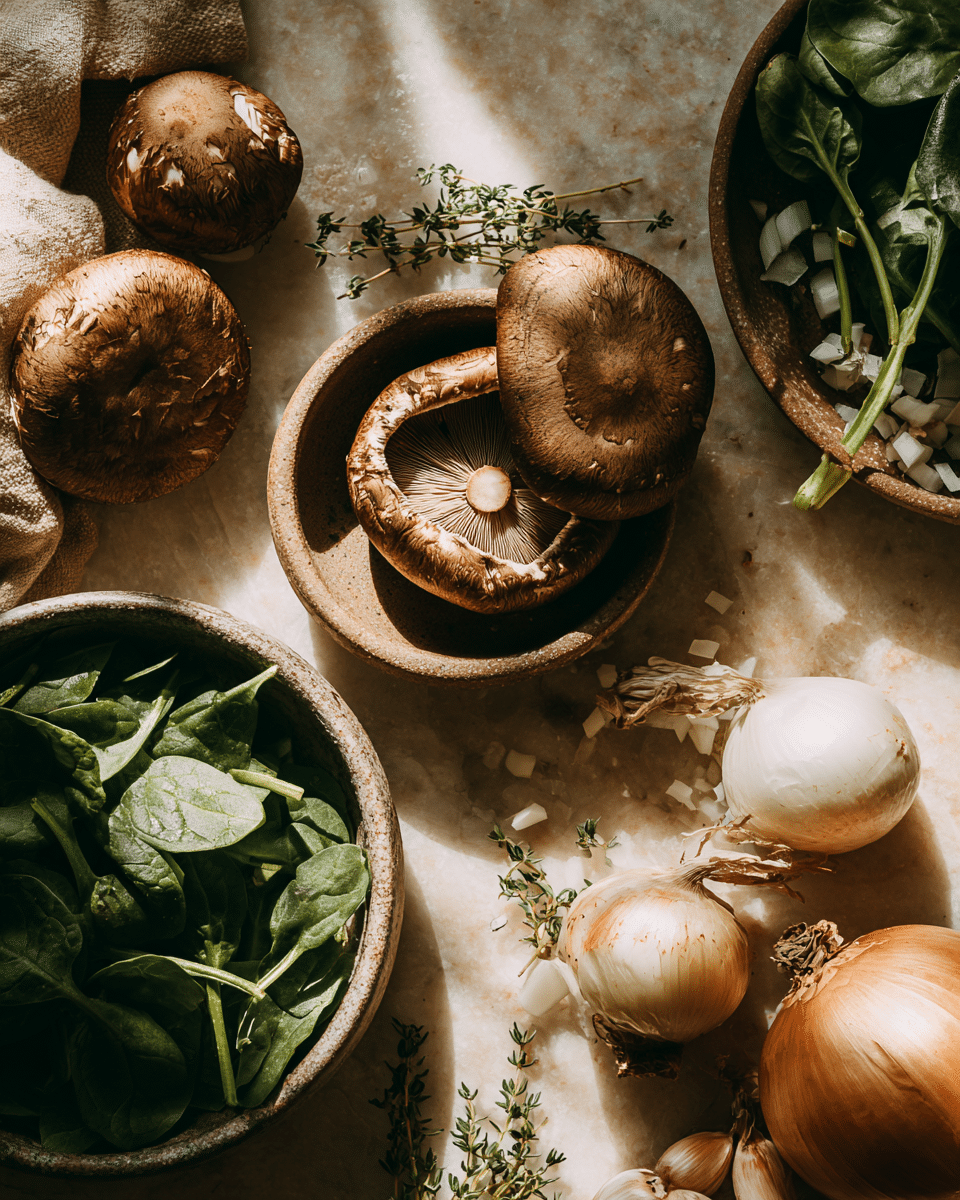 Ingredients for Mushroom Wellington