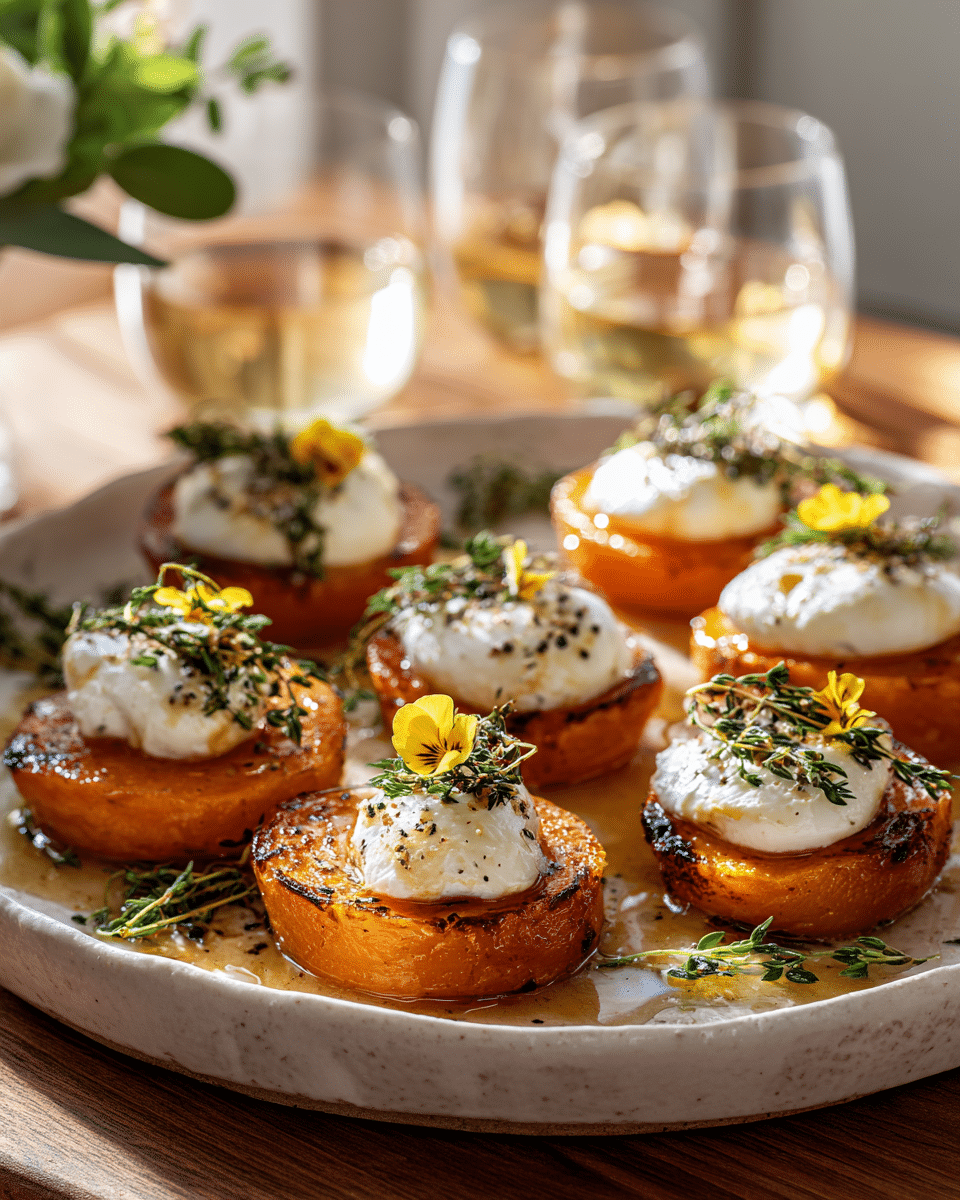 Sweet Potato Burrata Minis served as part of a charcuterie board