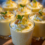 Lemon Mascarpone Mousse Cups with lemon curd and mint
